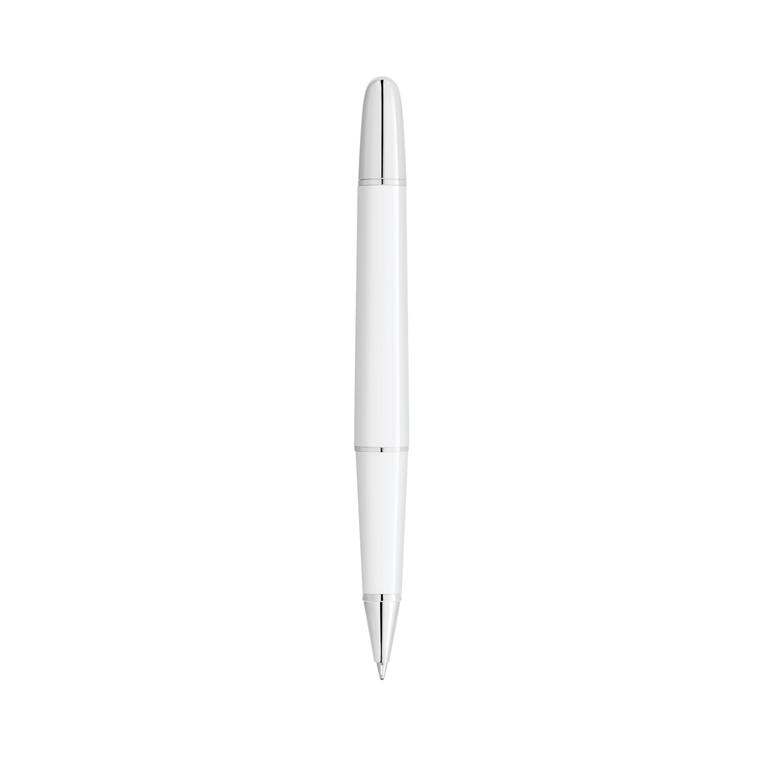 Montblanc, Meisterstück White Classique Rollerball Pen A Montblanc, Meisterstück White Classique Rollerball pen crafted in white precious resin with elegant platinum coated fittings featuring the Montblanc emblem inlaid in the cap top.