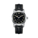 Hamilton, Khaki Field Murph Black 42mm, Automatic Men's Watch Hamilton, Khaki Field Murph with a 42mm stainless steel case and a black leather strap featuring a black dial.