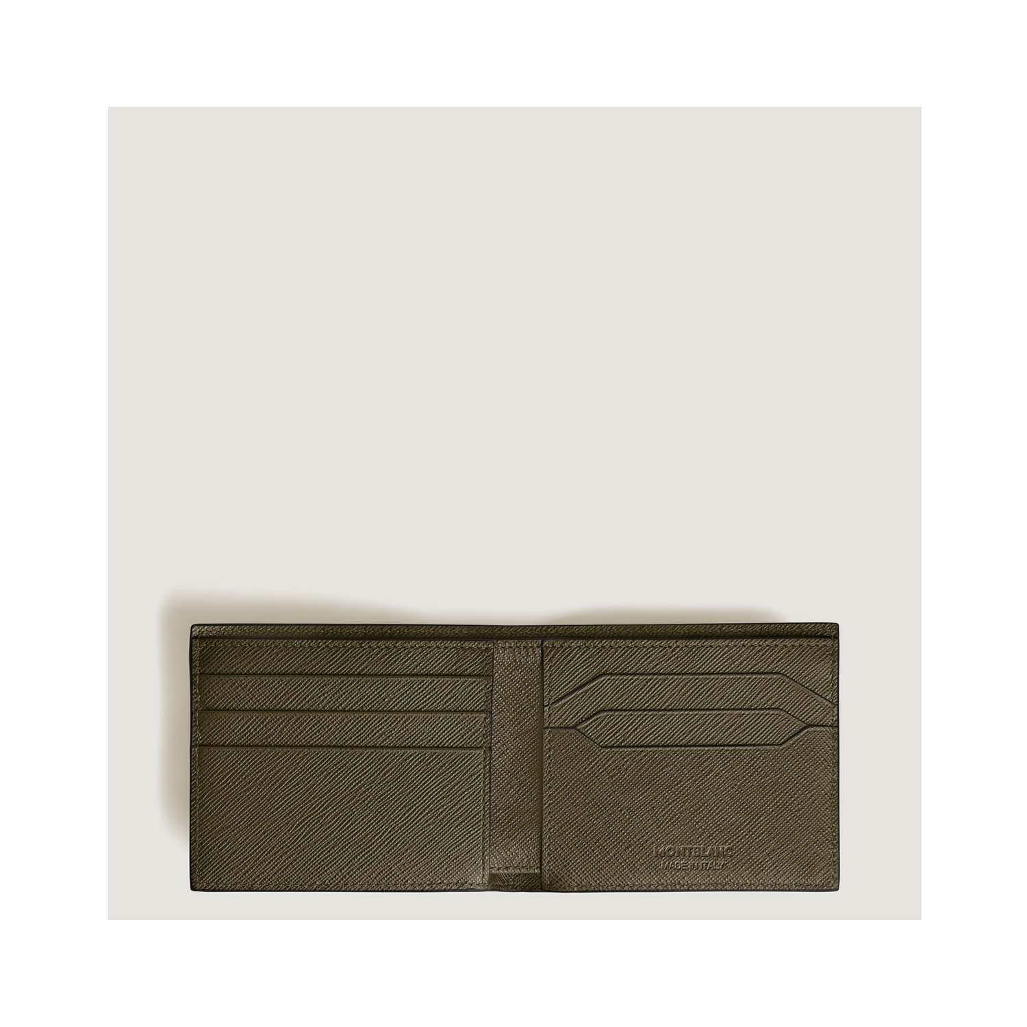 Montblanc, Sartorial Khaki 6cc Wallet A Montblanc, Sartorial wallet crafted in khaki embossed leather with six dedicated spaces for cards, two compartments for banknotes and two additional smaller pockets.