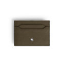A Montblanc, Sartorial card holder crafted in khaki, saffiano-printed leather with space for up to five credit cards and finished with the Montblanc emblem on the front.
