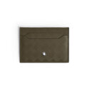 A Montblanc, Extreme 3.0 card holder crafted in embossed khaki coloured leather with the distinctive Extreme 3.0 motif, featuring space for up to five credit cards and finished with the Montblanc emblem on the front.