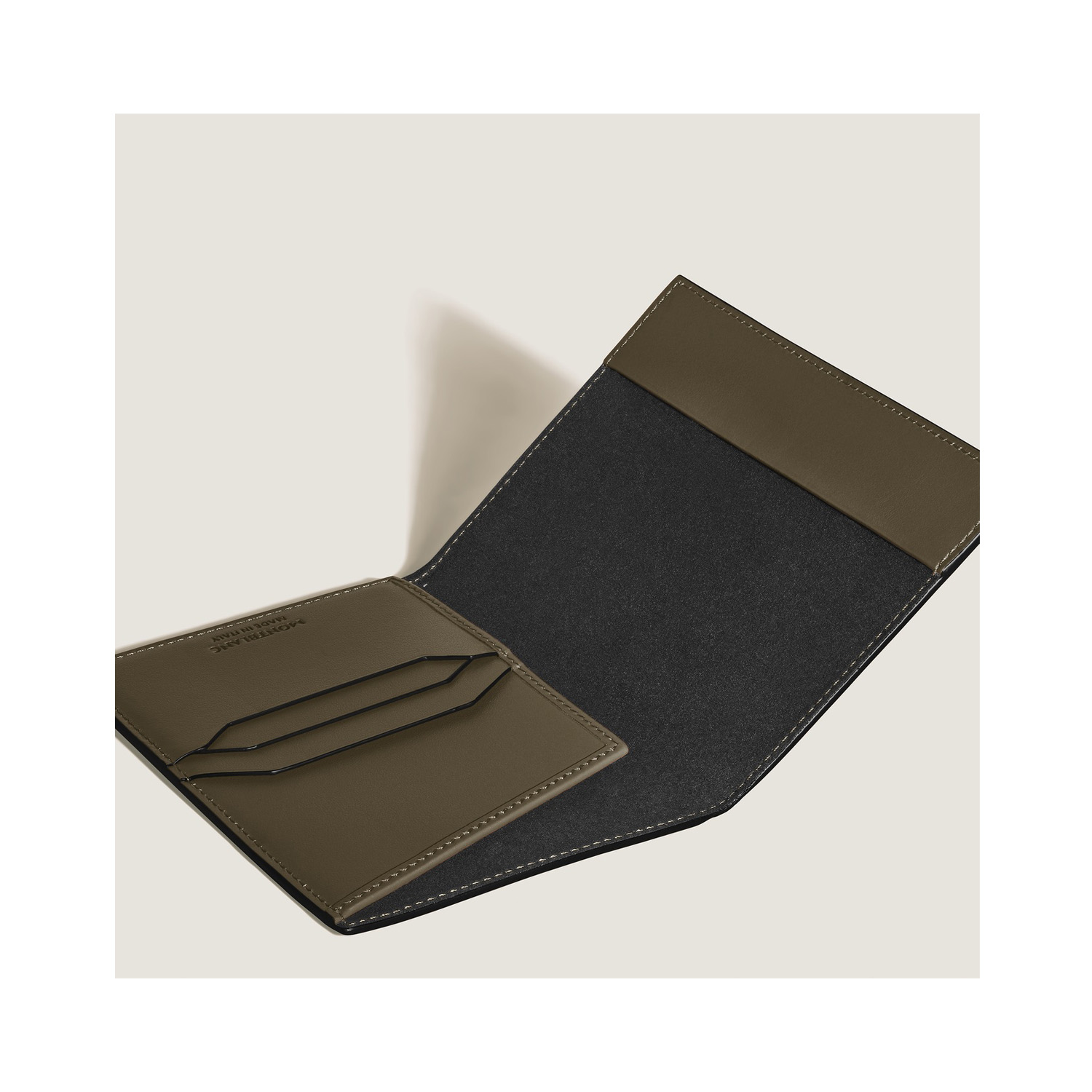 Montblanc, Extreme 3.0 Khaki Passport Holder Montblanc, Extreme 3.0 passport holder crafted in distinct khaki coloured leather printed with the signature Extreme 3.0 motif.