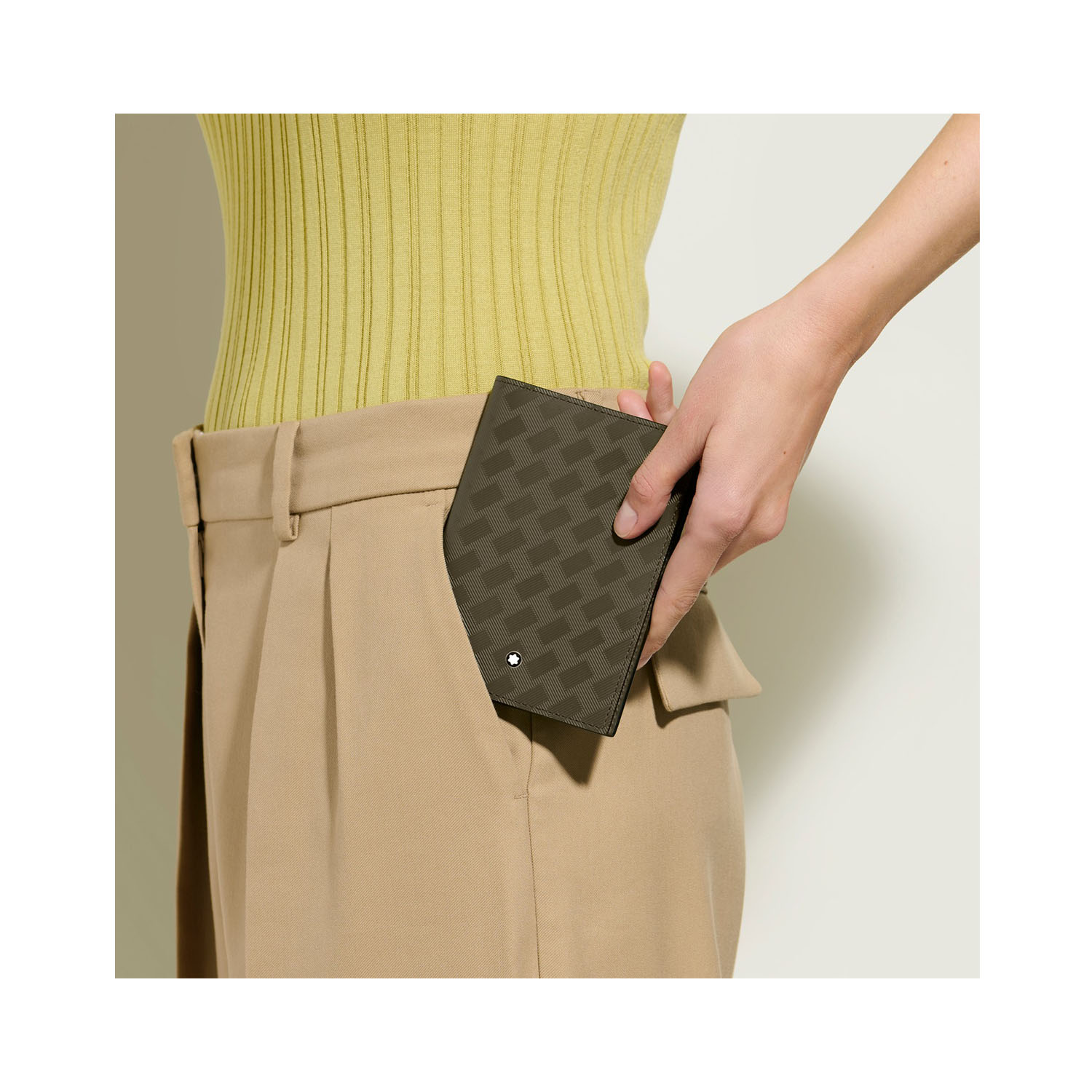 Montblanc, Extreme 3.0 Khaki Passport Holder Montblanc, Extreme 3.0 passport holder crafted in distinct khaki coloured leather printed with the signature Extreme 3.0 motif.