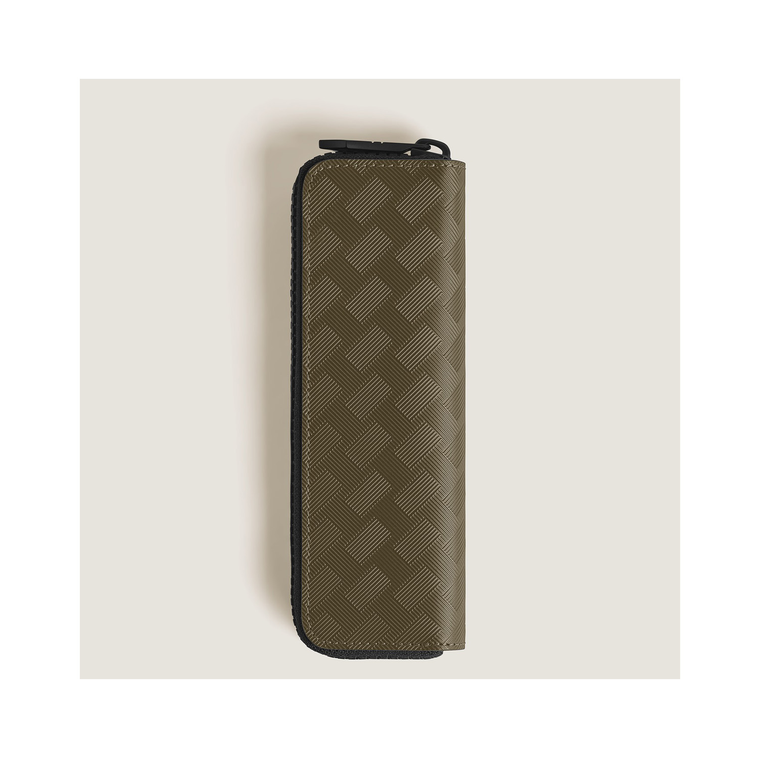 Montblanc, Extreme 3.0 pen pouch crafted in khaki coloured leather and embossed with the Extreme 3.0 pattern.