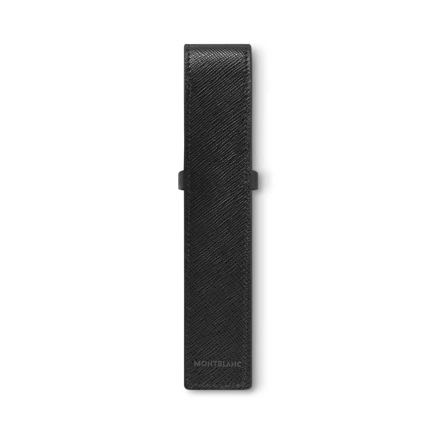 A Montblanc, Sartorial pen pouch crafted in black full grain leather with an envelope closure, made to hold one writing instrument.