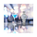Seiko, Presage Cocktail Time 'Skydiving' Diamond Twist with a 30.3mm stainless steel case and bracelet strap featuring a date function and a diamond set blue patterned dial.