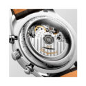 Longines, Master Collection Moonphase, Automatic Men's Watch Longines, Master Collection with a 40mm stainless steel case and a brown leather strap featuring a date function, chronograph and moonphase with a silver dial.