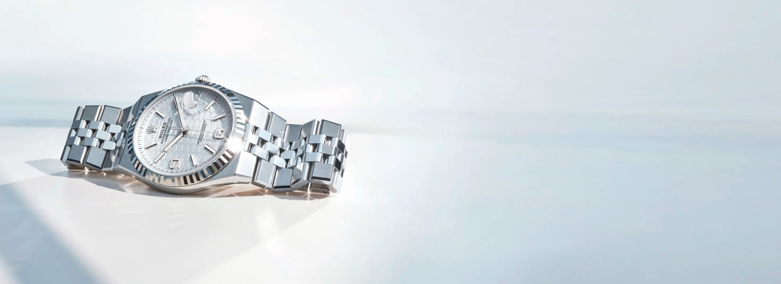 Rolex Land-Dweller on grey background