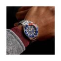 Seiko, Prospex Diver’s in Blue-Red-Blue, Solar Men's Watch Seiko, Prospex Diver's in Blue-Red-Blue with a 41mm stainless steel case and bracelet strap featuring a date function with a blue dial and a blue and red bezel.