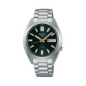 Seiko, 5 Sports SNXS Vintage Gold Collection 'Tie Green' with a 37.4mm stainless steel case and bracelet strap featuring a day date function and a green dial.