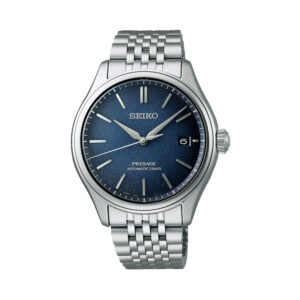 Seiko, Presage Classic ‘Ai-iro’ Japan Blue in 40.2mm stainless steel case and bracelet strap featuring a date function and a blue dial.