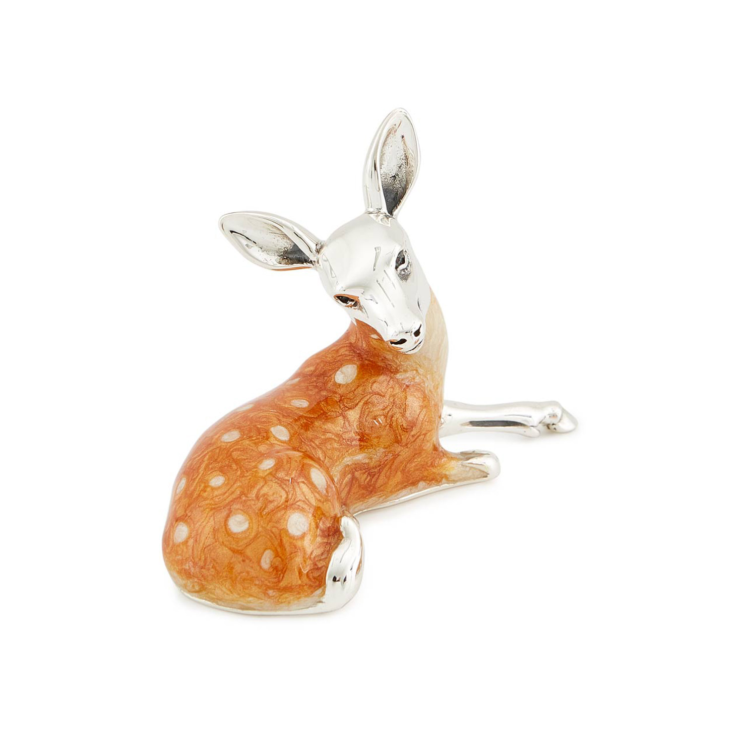 A sterling silver doe figurine from Saturno by Francis Howard.