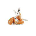A sterling silver fawn figurine from Saturno by Francis Howard.