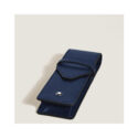 A Montblanc, Envelope pen pouch crafted in smooth ink blue leather with space for two writing instruments and finished with the Montblanc emblem.