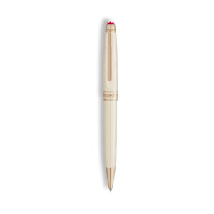A Montblanc, Meisterstück Romeo & Juliet Classique Ballpoint pen crafted in ivory coloured precious resin and signature gold-coated fittings.
