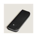 Montblanc, Meisterstück Black Leather 1-Pen Pouch A Montblanc, Meisterstück pen pouch crafted in soft black leather with zip closure, made to hold one writing instrument.