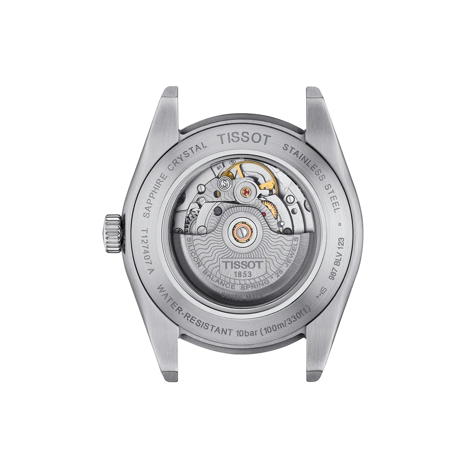 Tissot, Gentleman with a 40mm stainless steel case and a brown leather strap featuring a date function and a silver dial.