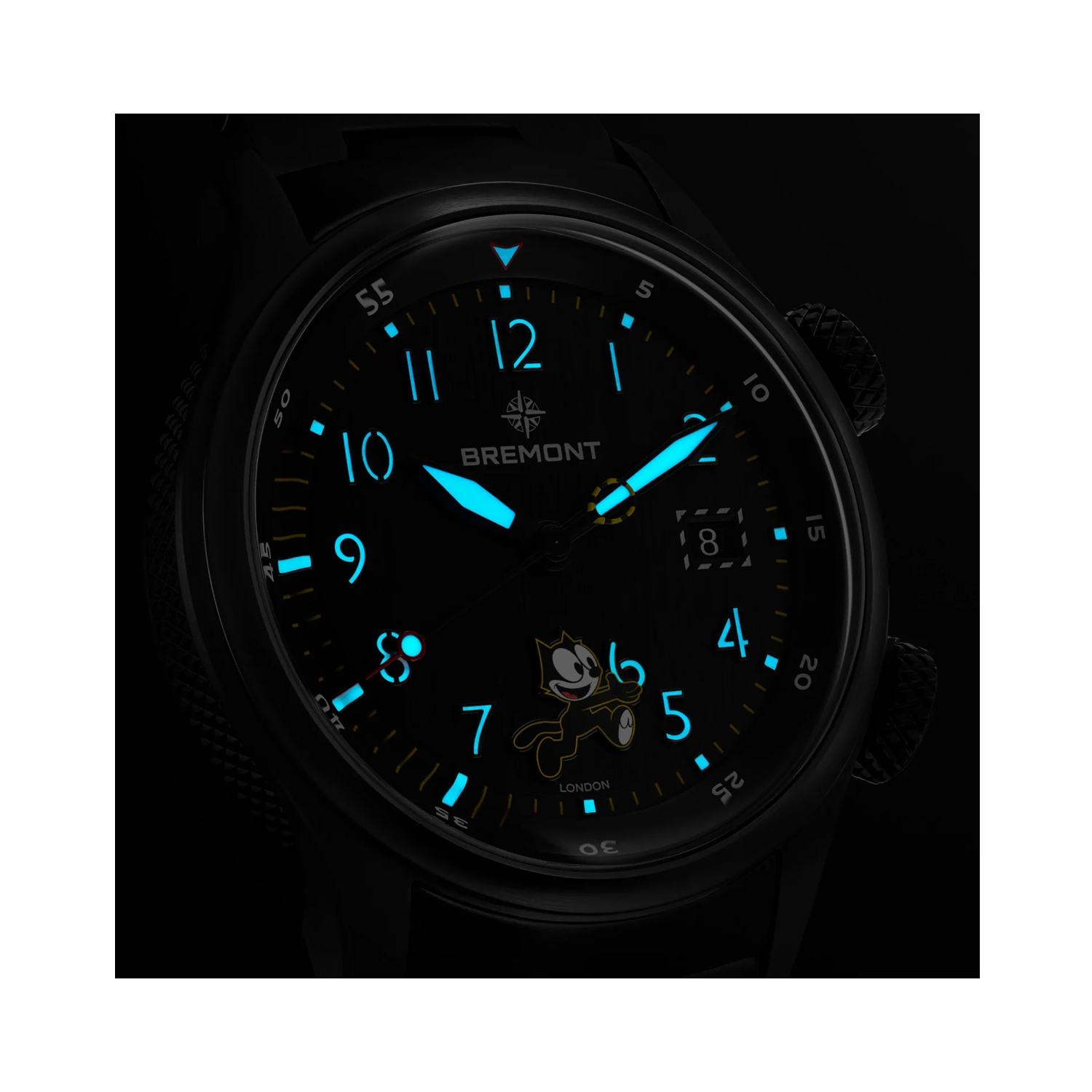 Bremont, Altitude MB Meteor 'Felix the Cat' Titanium Strap Limited Edition, Automatic Men's Watch Bremont, Altitude MB Meteor 'Felix the Cat' Limited Edition with a 42mm titanium case and a black titanium strap featuring a date function and a black dial.