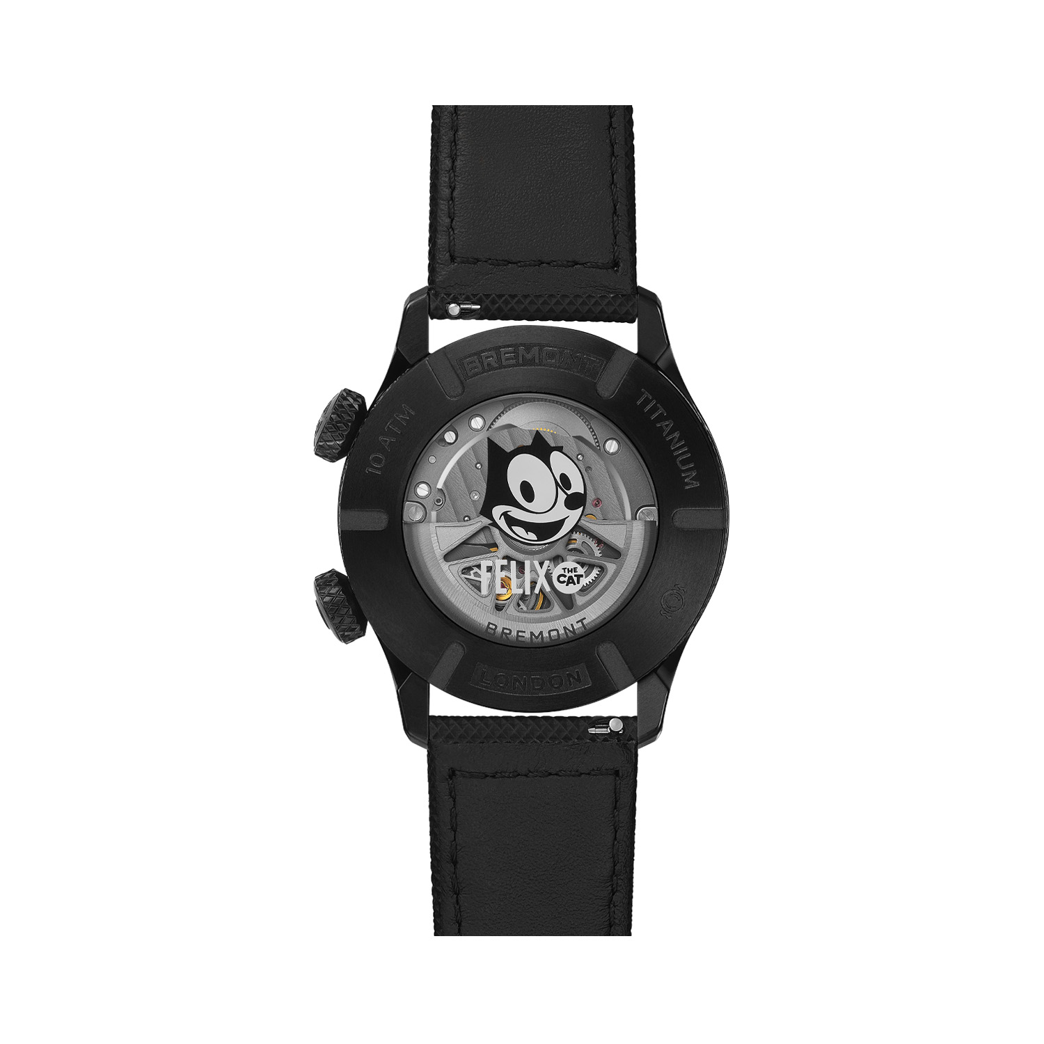 Bremont, Altitude MB Meteor 'Felix the Cat' Limited Edition, Automatic Men's Watch Bremont, Altitude MB Meteor 'Felix the Cat' Limited Edition with a 42mm titanium case and a black rubber and leather embossed strap featuring a date function and a black dial.