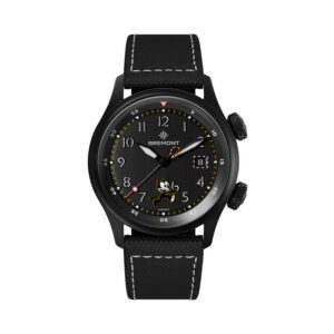 Bremont, Altitude MB Meteor 'Felix the Cat' Limited Edition with a 42mm titanium case and a black rubber and leather embossed strap featuring a date function and a black dial.