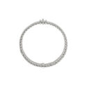 FOPE, Panorama Collection, 18ct White Gold Flex'It Bracelet: 0.08 carats An 18ct white gold Flex’It bracelet with one diamond set white gold rondel and two polished rose gold rondels, belonging to the FOPE Panorama collection.