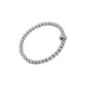 An 18ct white gold Flex'It bracelet with a single pave’ diamond set rondel belonging to the FOPE EKA collection.