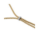 An 18ct yellow gold necklace with a single 18ct white gold diamond set rondel belonging to the FOPE EKA collection.