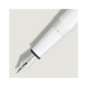 Montblanc, Meisterstück White Classique Fountain Pen crafted in white precious resin with a platinum coated clip.