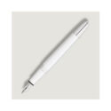 Montblanc, Meisterstück White Classique Fountain Pen crafted in white precious resin with a platinum coated clip.