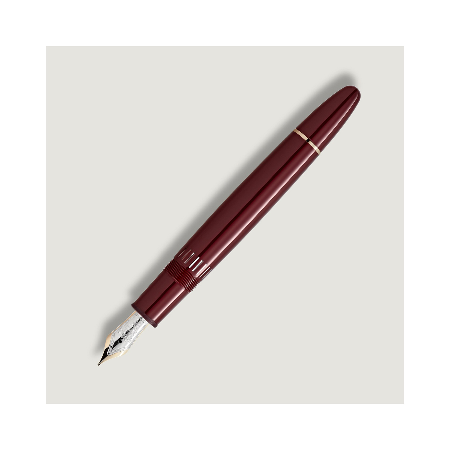 Montblanc, Meisterstück Burgundy Red LeGrand Fountain Pen A Montblanc, Meisterstück Burgundy Red LeGrand Fountain Pen crafted in burgundy red precious resin with signature gold fittings.