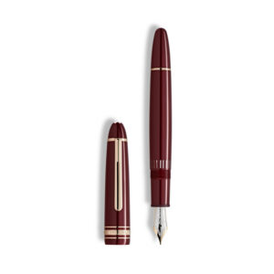 A Montblanc, Meisterstück Burgundy Red LeGrand Fountain Pen crafted in burgundy red precious resin with signature gold fittings.