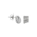 A pair of 18ct white gold diamond set stud earrings for pierced ears, belonging to the FOPE Prima collection.