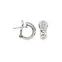 A pair of 18ct white gold pave diamond set earrings for pierced ears, belonging to the FOPE EKA collection.