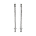 FOPE, Prima Collection, 18ct White Gold Diamond Drop Earrings: 0.36 carats A pair of 18ct white gold diamond set drop earrings for pierced ears, belonging to the FOPE Prima collection.