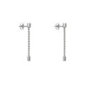 A pair of 18ct white gold diamond drop earrings for pierced ears, belonging to the FOPE Aria collection.