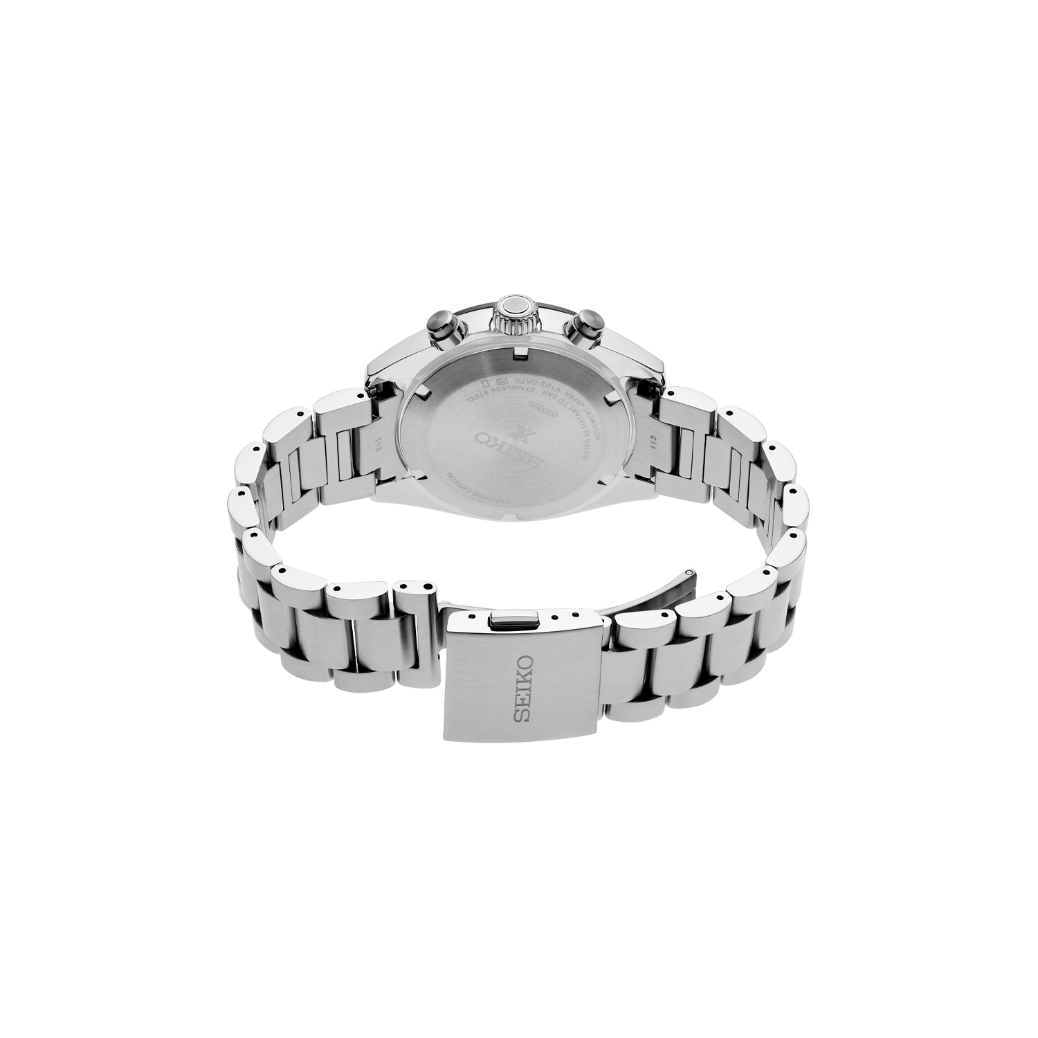 Seiko, Prospex Speedtimer 1969 Re-Creation with a 39mm stainless steel case and bracelet strap featuring a date function, chronograph and a blue dial with a black bezel.