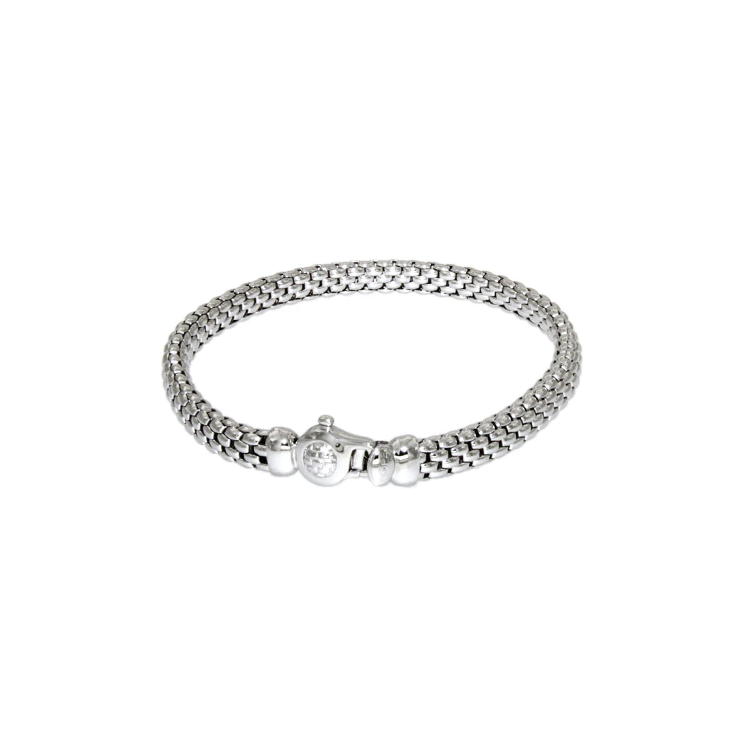 An 18ct white gold bracelet with a single clasp, belonging to the FOPE Vendôme collection.