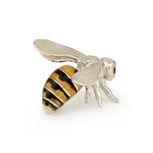 A sterling silver honeybee figurine from Saturno by Francis Howard.