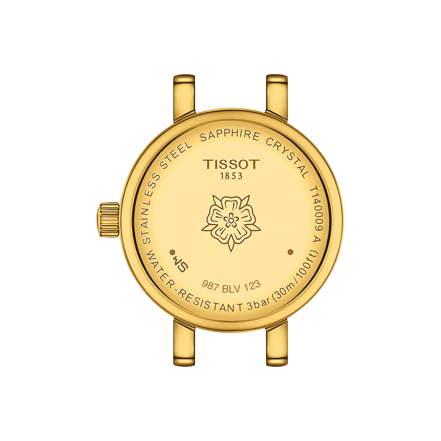 Tissot, Lovely with a 19.5mm stainless steel yellow gold PVD coated case and bracelet strap featuring a champagne coloured diamond set dial and bezel.