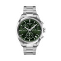 Tissot, PR 100 Chronograph Green, Quartz Men's Watch Tissot, PR 100 Chronograph with a 40mm stainless steel case and bracelet strap featuring a date function, chronograph and a green dial.