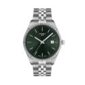 Tissot, Ballade Green, Quartz Men's Watch Tissot, Ballade with a 40mm stainless steel case and bracelet strap featuring a date function and a green guilloché dial.