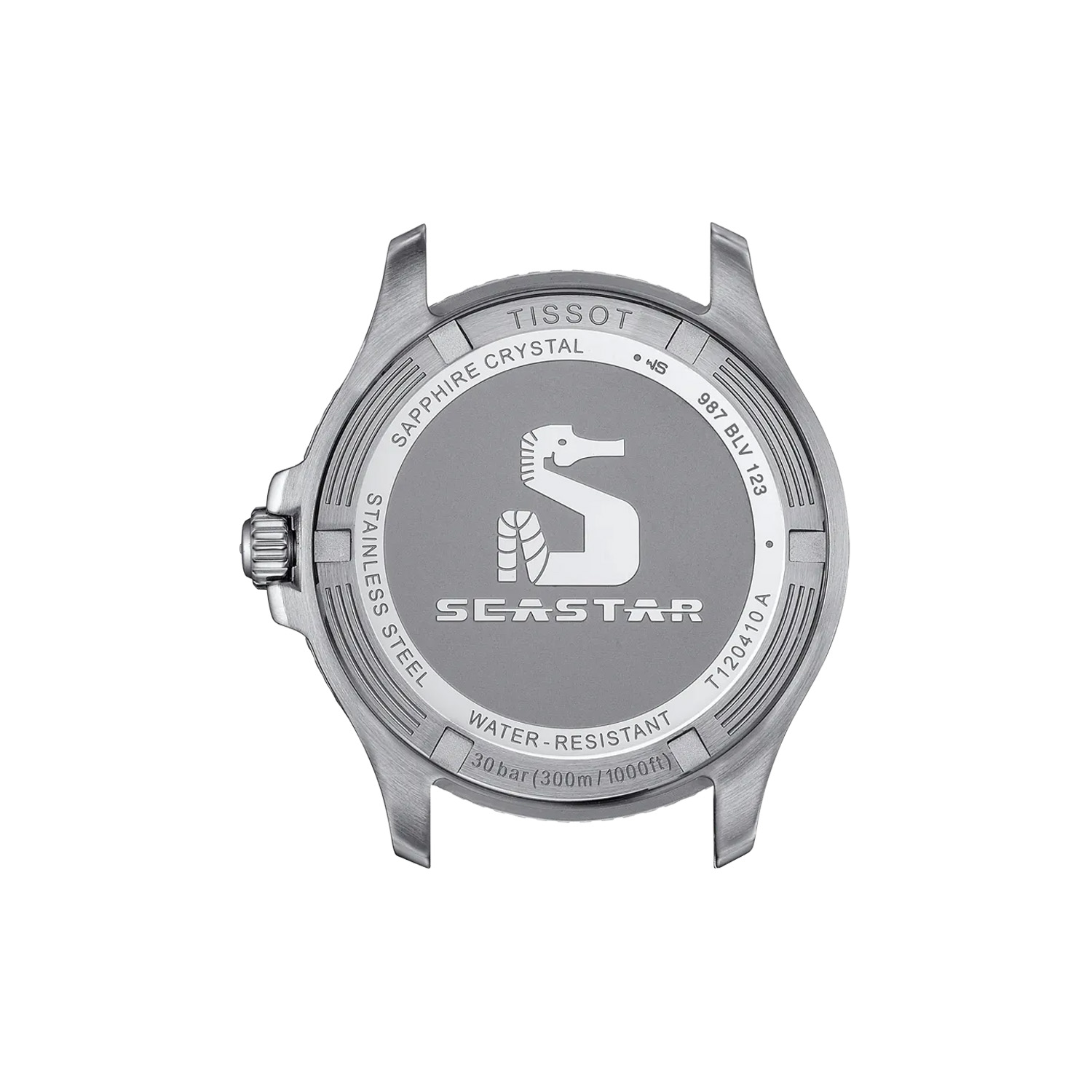 Tissot, Seastar 1000 with a 40mm stainless steel case and bracelet strap featuring a date function and a blue dial and bezel.