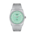 Tissot, PRX Mint Green, Quartz Men's Watch Tissot, PRX with a 40mm stainless steel case and bracelet strap featuring a date function and a mint green coloured dial.