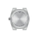 Tissot, PRX with a 40mm stainless steel case and white rubber strap featuring a date function and a white dial.