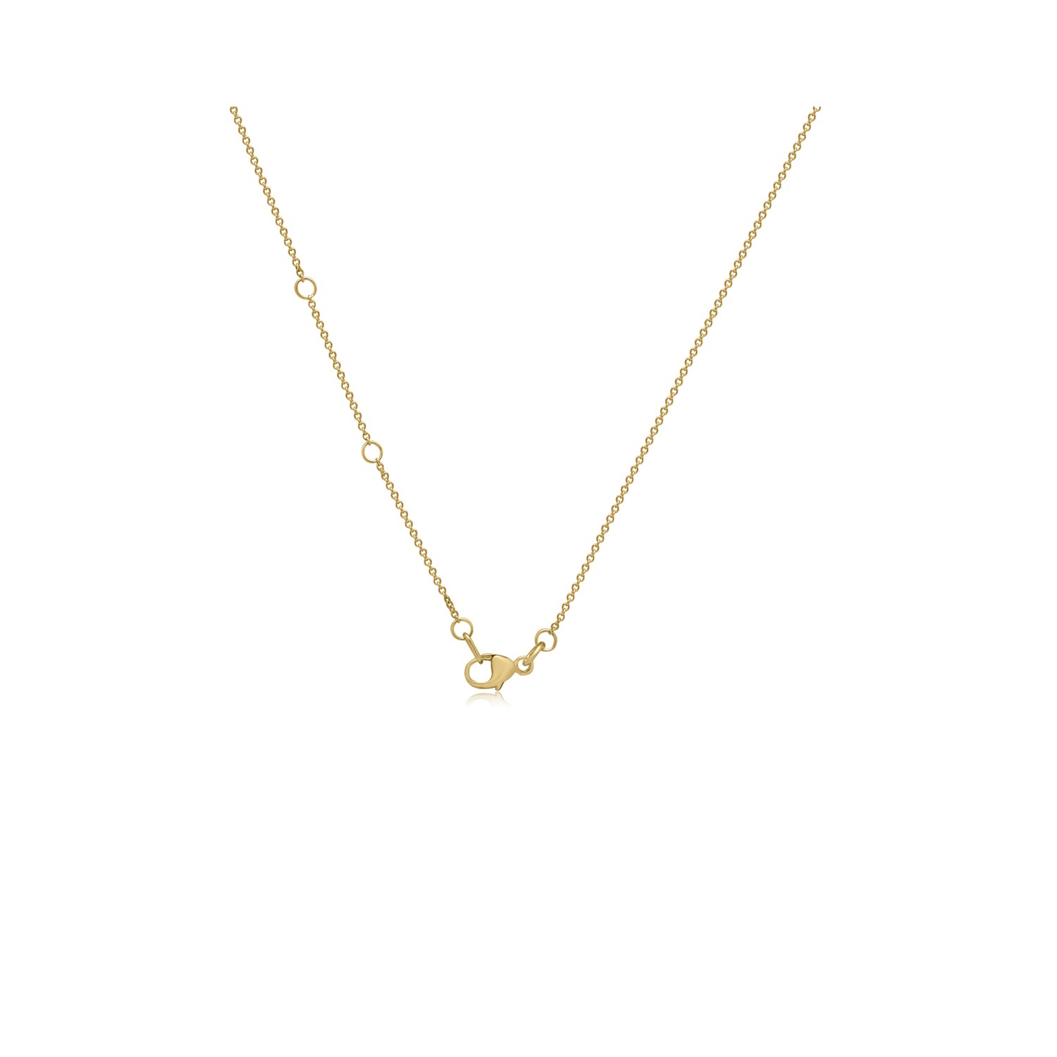 An 18ct yellow gold oval shaped ruby and round brilliant cut diamond cluster pendant on an adjustable cable chain.