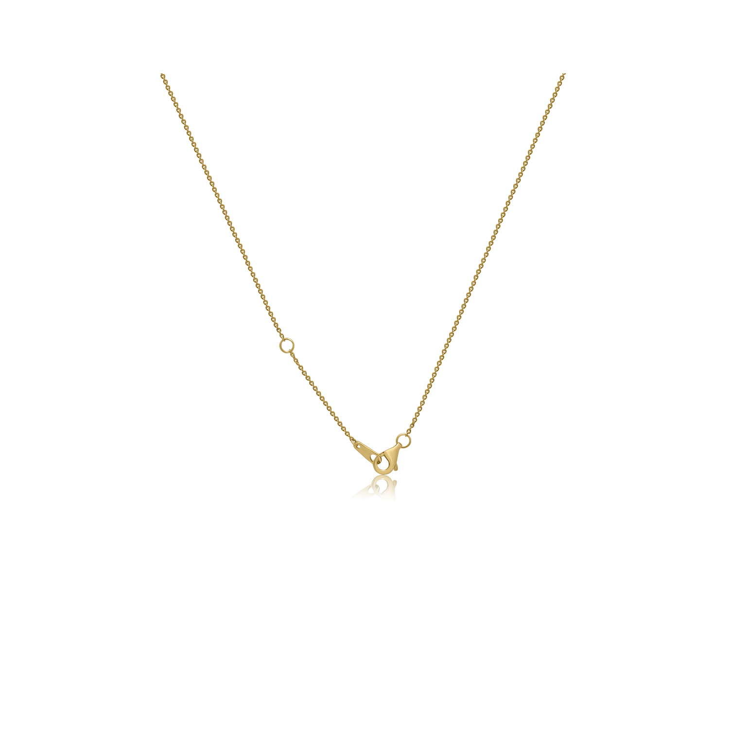 18ct Yellow Gold Oval Shaped Sapphire & Diamond Cluster Pendant & Chain