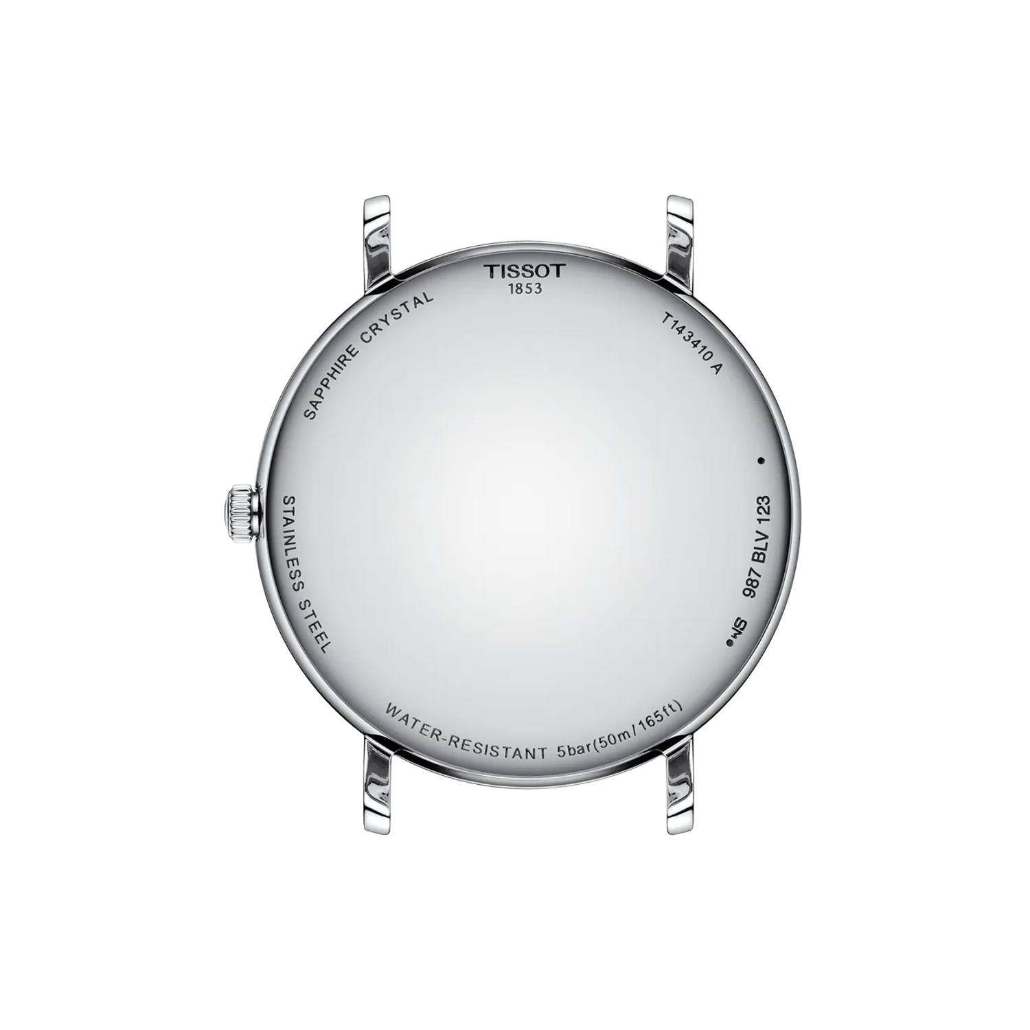 Tissot, Everytime with a 40mm stainless steel case and bracelet strap featuring a blue dial.