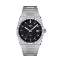 Tissot, PRX Black, Quartz Men's Watch Tissot, PRX with a 40mm stainless steel case and bracelet strap featuring a date function and a black dial.