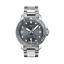 Tissot, Seastar 1000 Powermatic 80 Grey, Automatic Men's Watch Tissot, Seastar 1000 Powermatic 80 with a 43mm stainless steel case and bracelet strap featuring a date function and a grey dial and bezel.