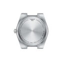 Tissot, PRX with a 35mm stainless steel case and bracelet strap featuring a date function and a light blue dial.